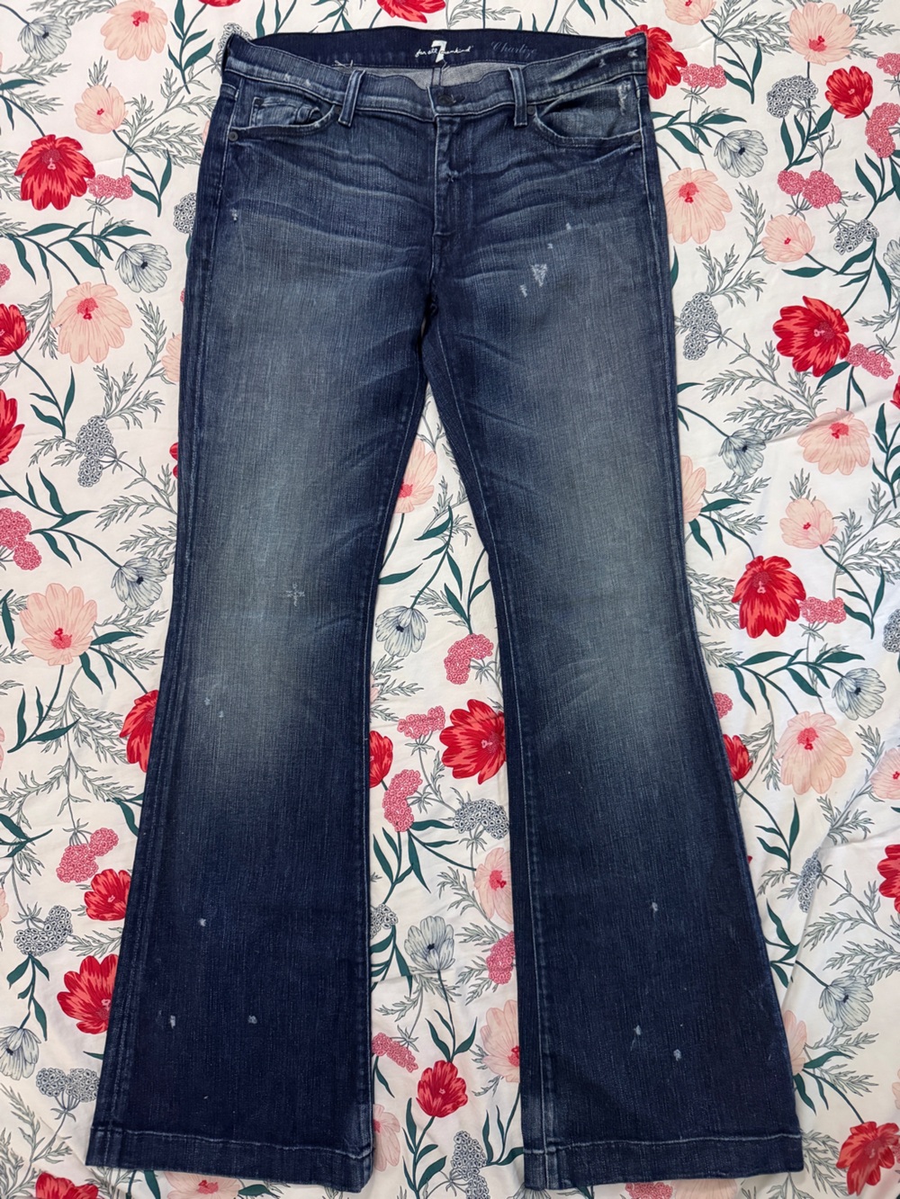 7 For All Mankind 777 Limited Edition Charlize Flare Jeans Numbered #334/777 EUC